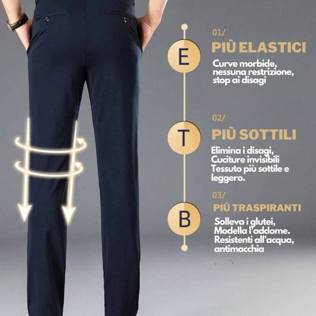 PANTALONI ELASTICI - NO STIRO sottili e traspiranti